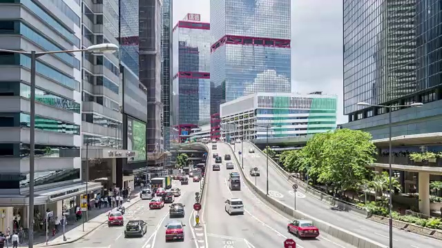 香港中环摩天大楼的延时摄影