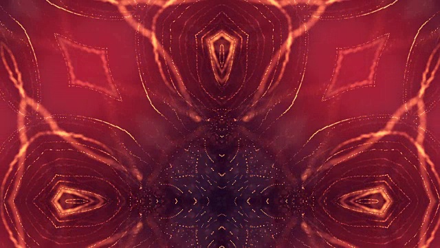3d循环动画作为科幻小说背景发光粒子与景深和bokeh为vj循环。粒子形成线和面网格。V31红金