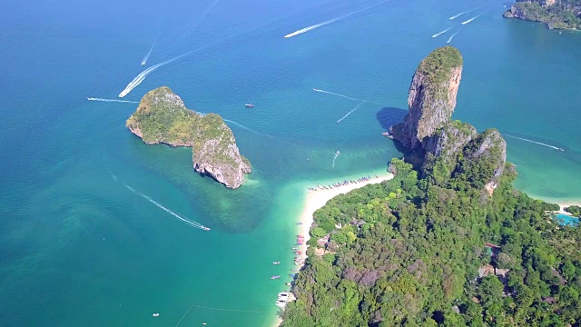 泰国甲米省的拉伊海滩鸟瞰图