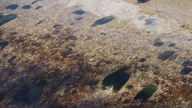 河水奔流，河流堰