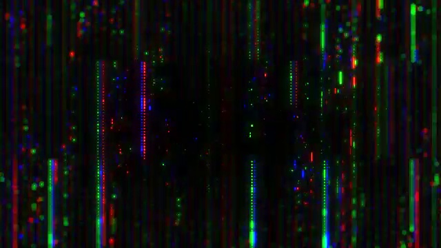 循环数字动画的噪声故障RGB屏幕损坏