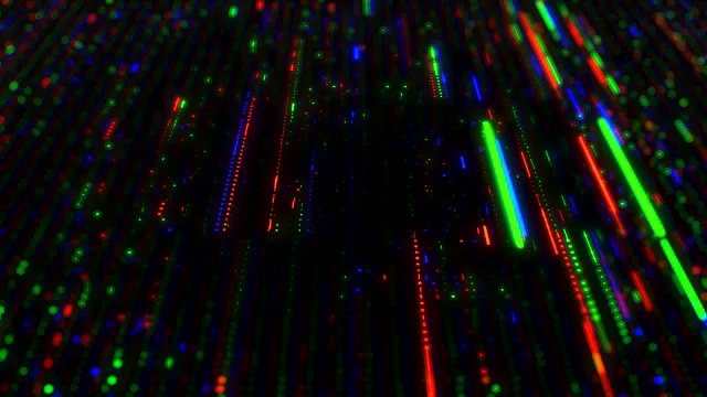 循环数字动画的噪声故障RGB屏幕损坏