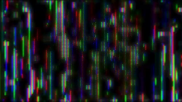 循环数字动画的噪声故障RGB屏幕损坏