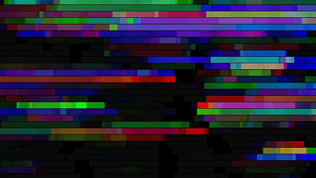 循环数字动画的噪声故障RGB屏幕损坏