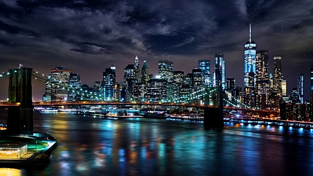 详情图-曼哈顿金融区的夜景