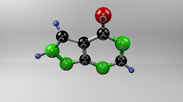 别嘌呤醇分子。