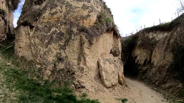 黄土土，Lösshohlgasse, Kaiserstuhl，侵蚀，地质，典型的空心巷