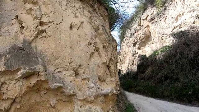 黄土土，Lösshohlgasse, Kaiserstuhl，侵蚀，地质，典型的空心巷