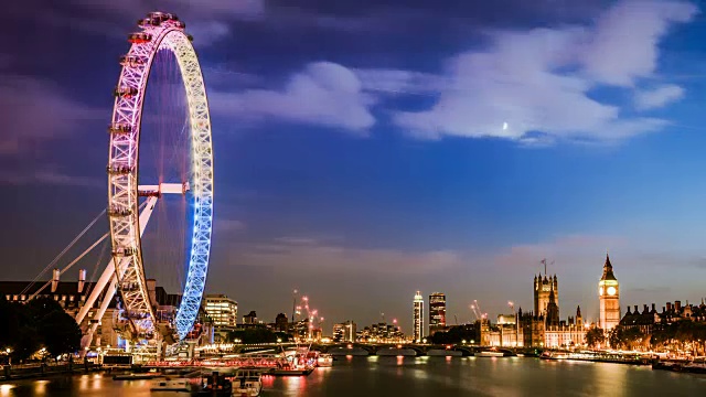 英国伦敦，威斯敏斯特城的黄昏时光