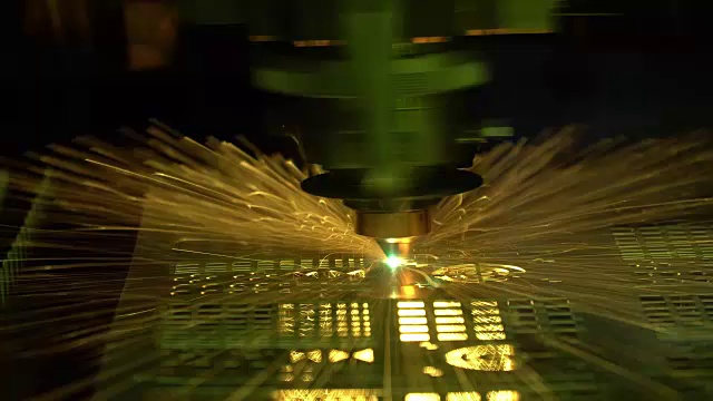 特写数控激光切割机切割金属板材
