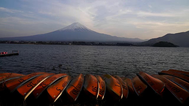 富士山和日本码头的景色