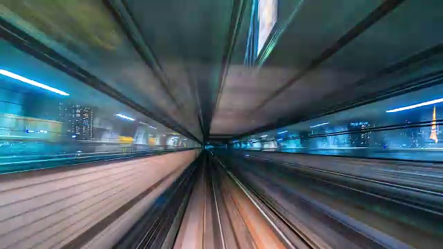 詳情圖-4,k。延時自動列車在日本東京高速行駛