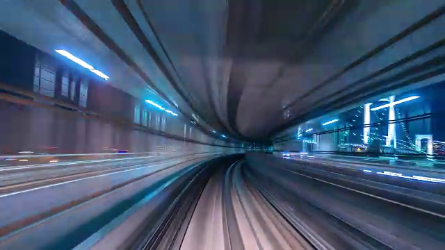 詳情圖-4,k。延時自動列車在日本東京高速行駛