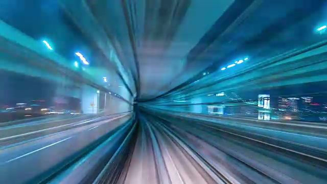 詳情圖-4,k。延時自動列車在日本東京高速行駛