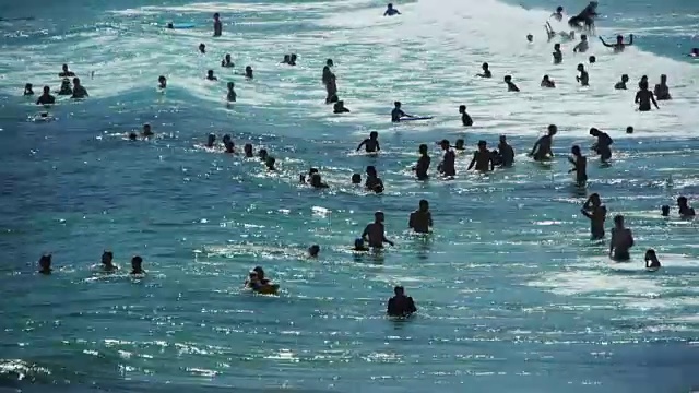 游泳者在邦迪