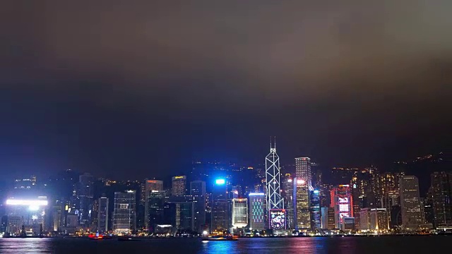 中国香港——2017年11月19日:时间圈香港夜景。