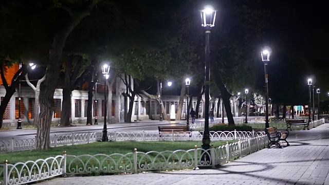 夜灯城市公园