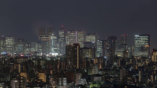 东京，日本，时光——在文教市民中心拍摄的东京新宿的天际线