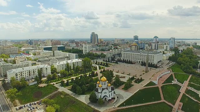 萨马拉城市鸟瞰图