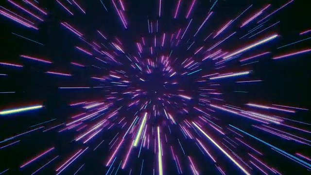 详情图-抽象复古的扭曲或超空间运动在蓝紫色的星迹