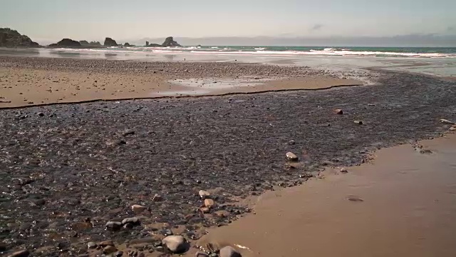 美国俄勒冈州印第安海滩，摄影车拍摄了4K。UHD