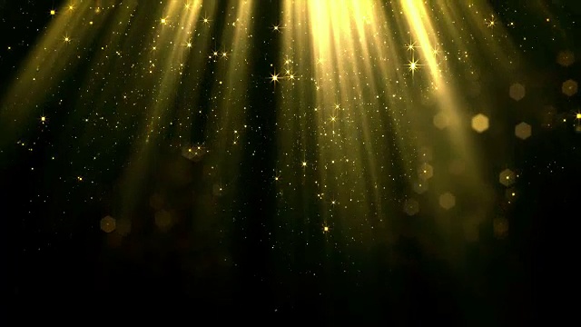 柔和的上光流中平滑下落的粒子和散景