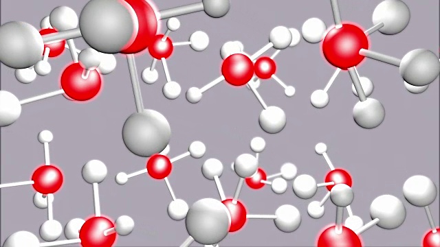 移动分子结构，红白原子