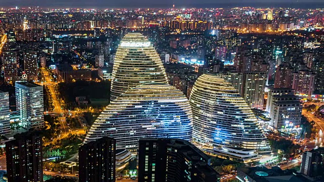 詳情圖-T/L,WS,HA,PAN鳥瞰圖北京天際線的夜晚