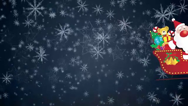 詳情圖-雪花圣誕老人駕著馴鹿雪橇