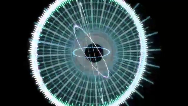 HUD未来3D全息科学旋转圈