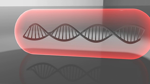 生物技术医学研究DNA螺旋人类遗传学的医疗保健3D渲染