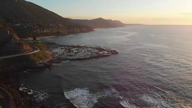 海岸海景海崖桥伍伦贡新南威尔士航拍澳大利亚