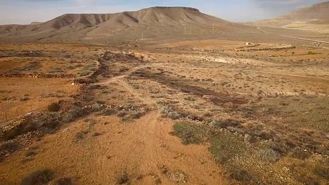 福埃特文图拉火山口自然纪念碑鸟瞰图Gairía。