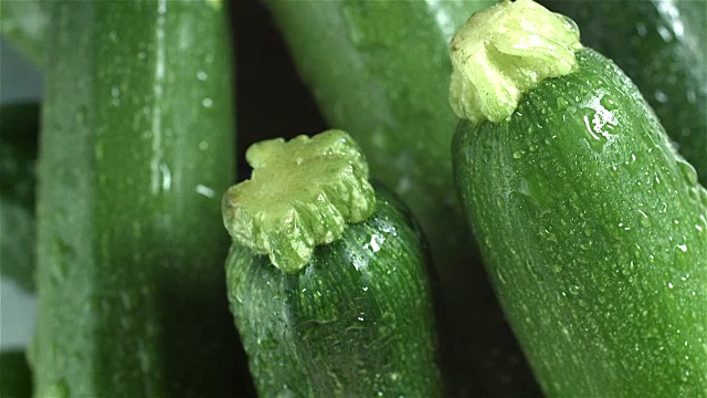 西葫芦旋转的俯视图