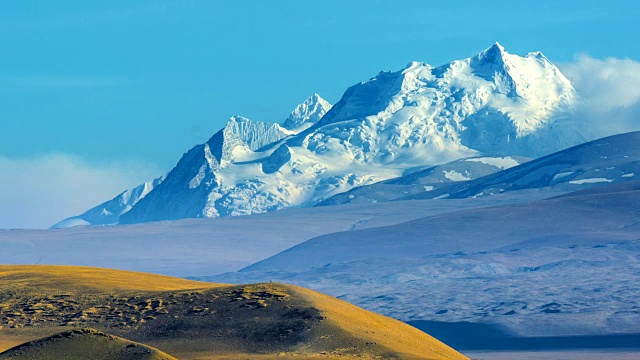 中国西藏珠穆朗玛峰大本营珠穆朗玛峰移动云场景4K延时