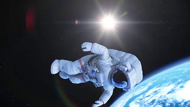 詳情圖-宇航員在外太空表演自行車踢腿