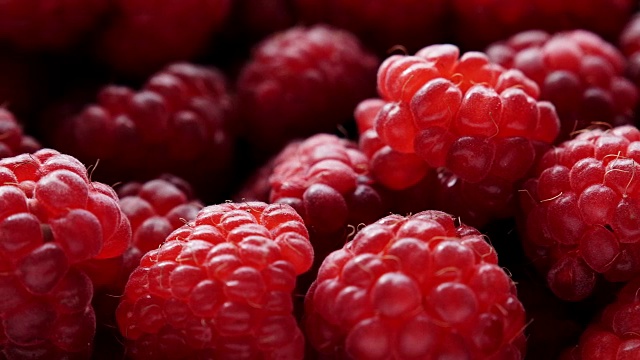 详情图-新鲜树莓作为食物背景4K