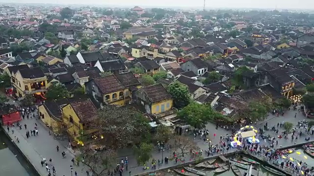 会安城屋顶空中全景图