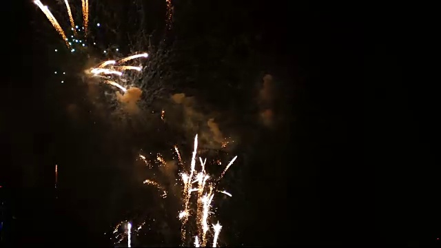 詳情圖-4K鏡頭的近距離真實多彩的煙花節(jié)日在夜空中點(diǎn)亮在黑暗的夜晚場景假日節(jié)日和慶祝背景