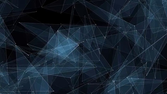 蓝色多边形网络连接云动画背景新质量动态技术运动彩色视频片段