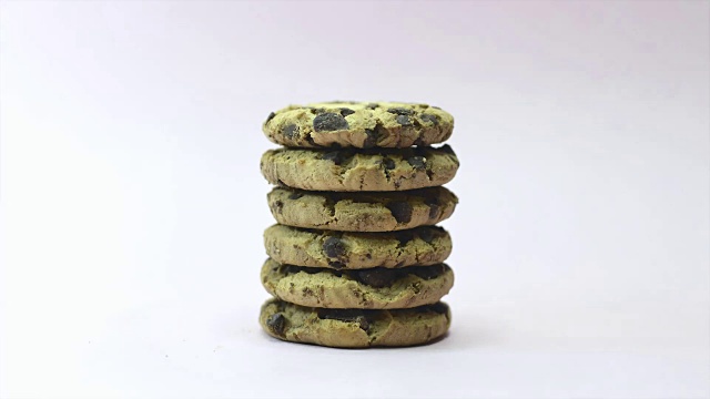 停止运动有趣的巧克力片饼干