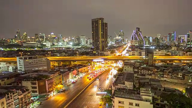 詳情圖-4K時(shí)間推移:曼谷夜景，泰國(guó)。