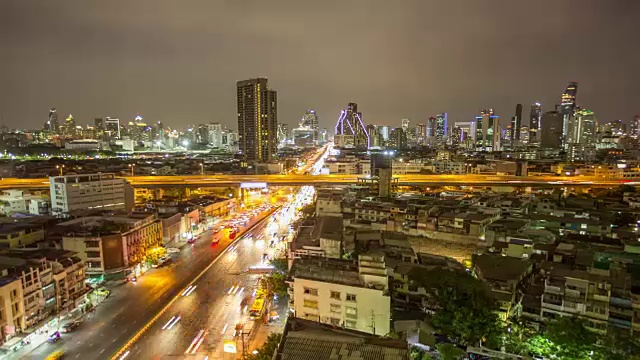 詳情圖-4K時(shí)間推移:曼谷夜景，泰國(guó)。