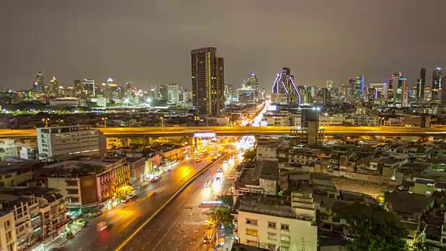 詳情圖-4K時(shí)間推移:曼谷夜景，泰國(guó)。