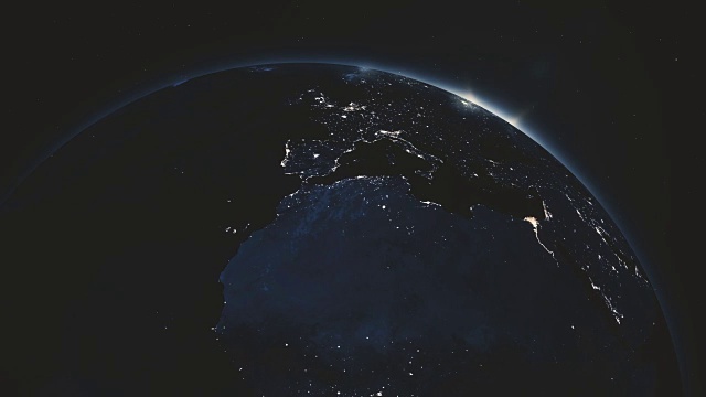 詳情圖-高度詳細(xì)的現(xiàn)實(shí)史詩日出行星地球3D動畫