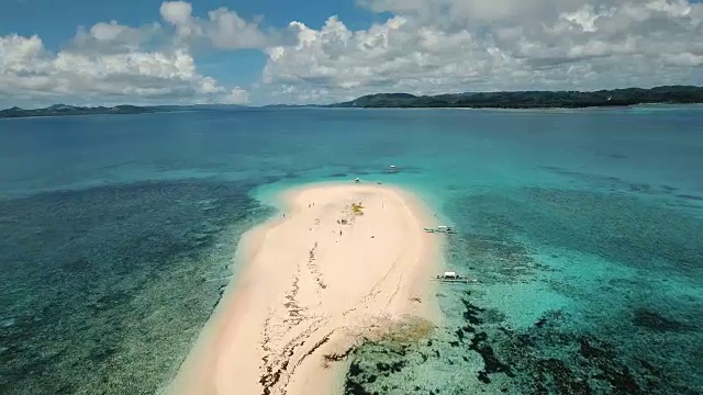 詳情圖-鳥瞰圖美麗的海灘熱帶島嶼。Siargao島,菲律賓