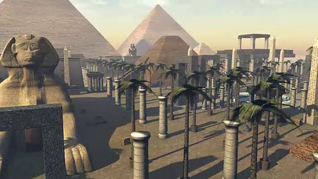 详情图-动画成长的古埃及考古学。3D渲染