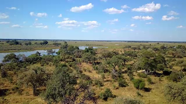 纳米比亚南布瓦的空中非洲河流景观